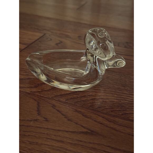 VTG Duck Ashtray Cigar Pipe Rest Candy Dish Heavy Clear Glass Figure Collectible - Picture 16 of 16